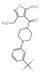 cas no 932854-69-8 is Methanone, (3-ethyl-5-methyl-4-isoxazolyl)[4-[3-(trifluoromethyl)phenyl]-1-piperazinyl]