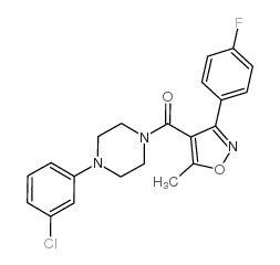 cas no 933202-27-8 is Methanone, [4-(3-chlorophenyl)-1-piperazinyl][3-(4-fluorophenyl)-5-methyl-4-isoxazolyl]