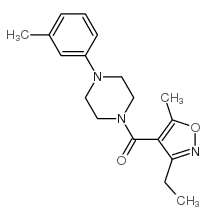 cas no 940824-78-2 is Methanone, (3-ethyl-5-methyl-4-isoxazolyl)[4-(3-methylphenyl)-1-piperazinyl]