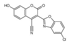 cas no 97477-81-1 is 3-(5-Chloro-1,3-benzoxazol-2-yl)-7-hydroxy-2-oxo-2H-chromene-4-ca rbonitrile